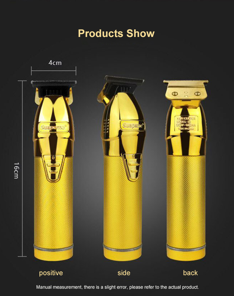 Suaperne Oil-head Electric Hair Clippers Retro Notch Carving Push Golden Hair Clipper Metal Trimmer Barber Hair Cutting Machine