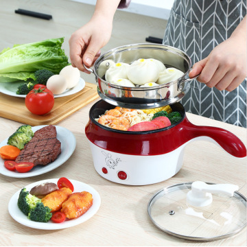 last one cheap 1.5L Electric Skillet Non-stick Rice Cooker with Steamer Multi-use Frying Cooker Hot Pot 2 Gear Power Adjustable