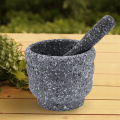 Pestle Grinder White Granite Grinder Mortar Grinding Bowl Garlic Press Herb Pepper Mixing Pot Kitchen Tool 2