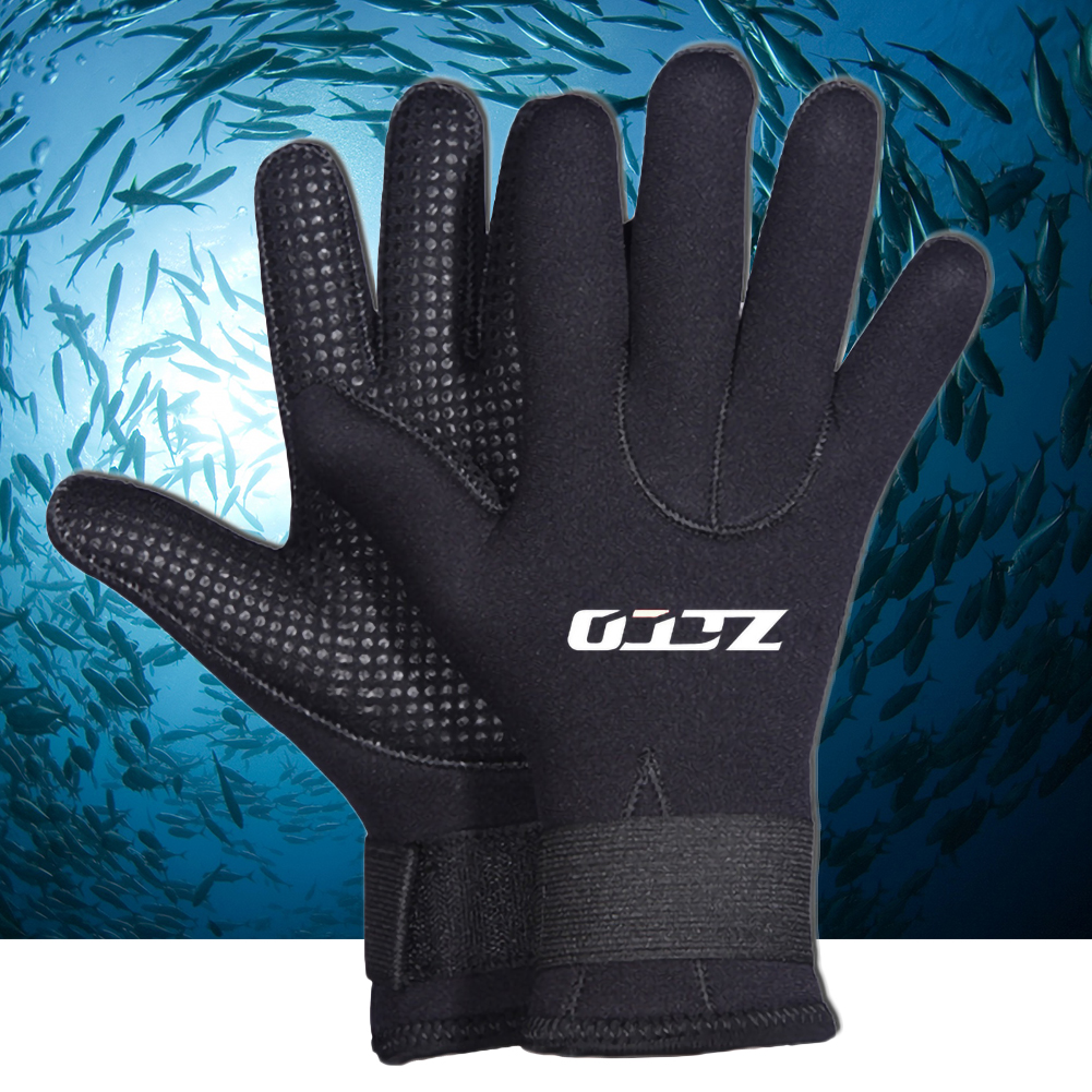 5mm Warm Anti-Scratch Velcro Anti-Slip Wear-Resistant Snorkeling Swimming Diving Gloves