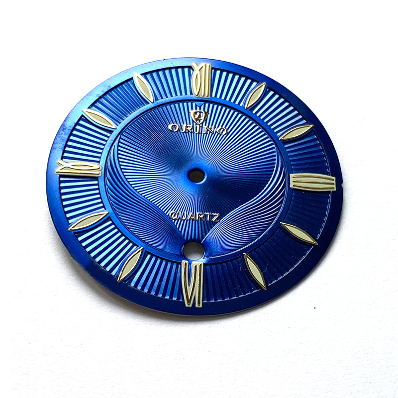 Applied index stamped watch dial
