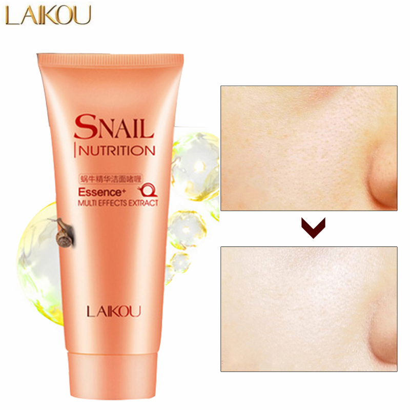 LAIKOU Snail Facial Cleanser Facial Cleansing Rich Foaming Organic Natural Gel Daily Face Washing Products Deep Clean Skin Care