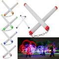 LED Light Toys Nunchakus Glowing Fluorescent Performance Kongfu Nunchaku Sticks Light Up Toy M09