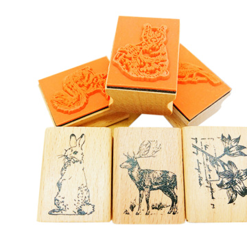 1Pcs/lot Lovely forest animal stamps Decorative Wood Stamping Craft Gifts Rubber Stamp