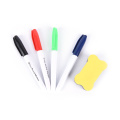 5Pcs Maker Pen White Board Maker Whiteboard Marker Liquid Chalk Erasable Pen with Whiteboard Eraser Office School Suppl