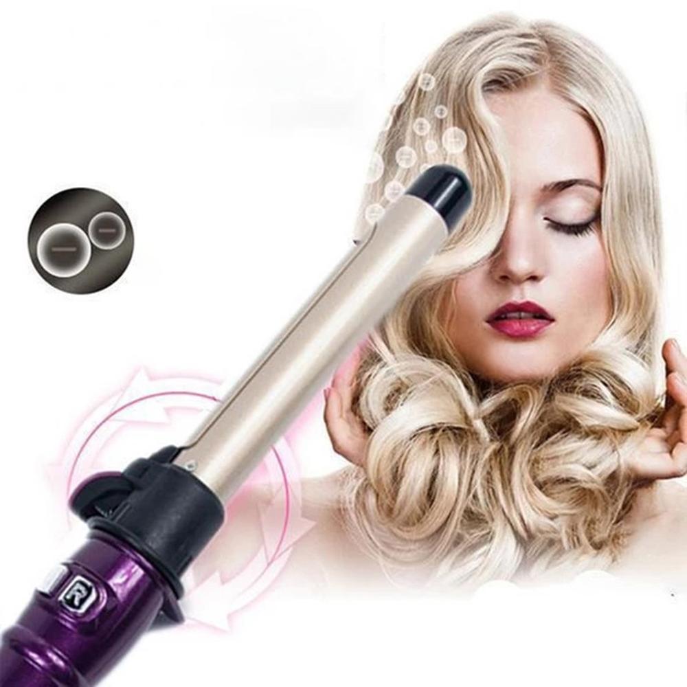 Professional Rotating Electric Curling Iron Automatic Hair Curler Stick Ceramic Roll Curling 360-degree Automatic Rotation
