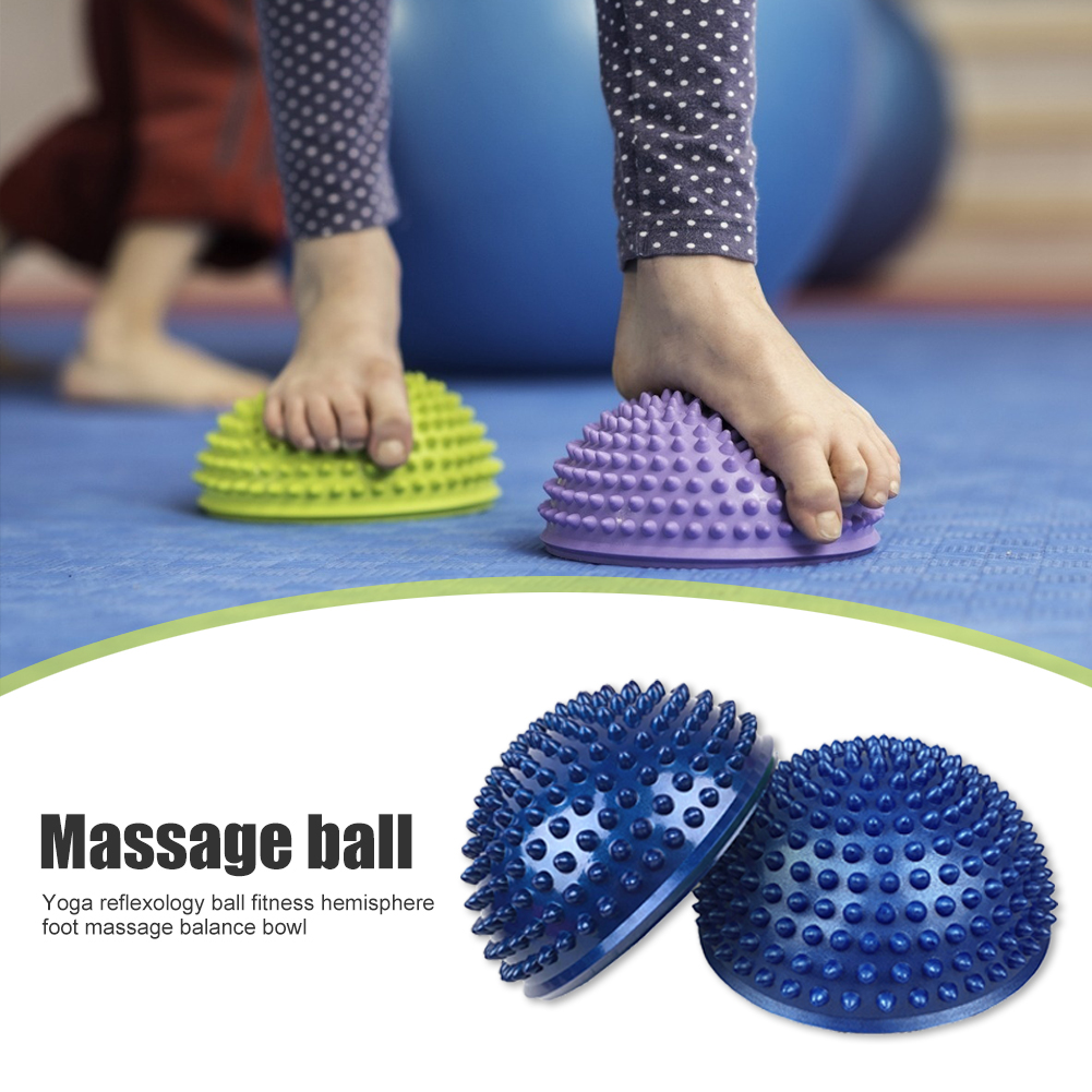 Yoga Half Ball Trigger Point Hand Foot Massage Ball Physiotherapy Exercise Stepping Stones PVC Balance Pods