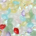 20pcs Lily Petals Lampwork Crystal Multi Gradient Color Czech Glass Beads For Jewelry Making Handmade DIY Accessories