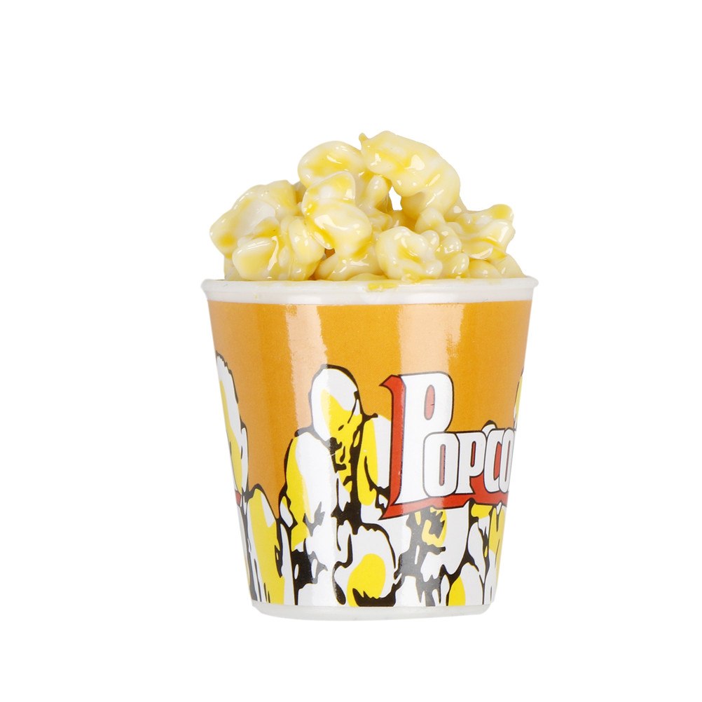 Wholesale 1/6 Dollhouse Miniature A Bucket of Popcorn Toy for / Simulation Food Toy DIY Home Decor