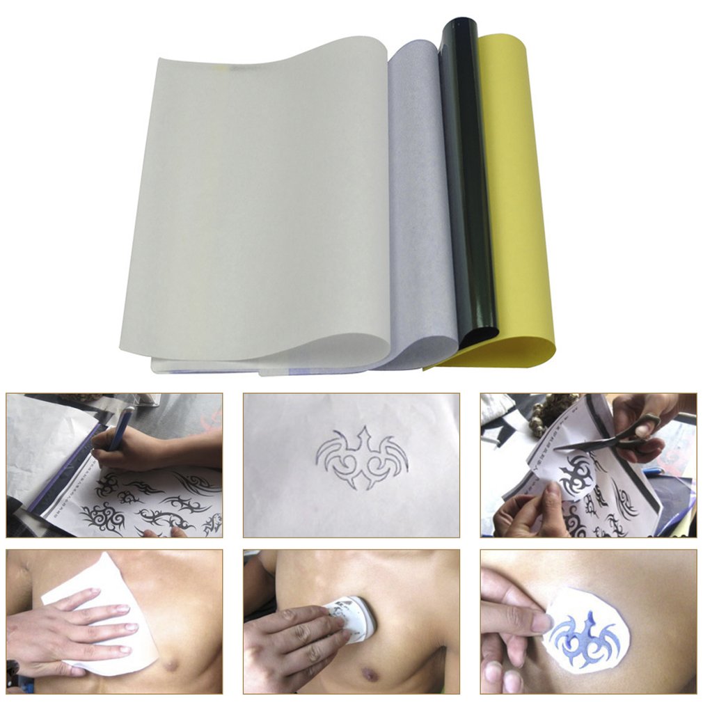 50 Sheets Tattoo Transfer Paper A4 Size Spirit Master Tatoo Paper Thermal Stencil Carbon Copier Paper For Tattoo Supply dropship