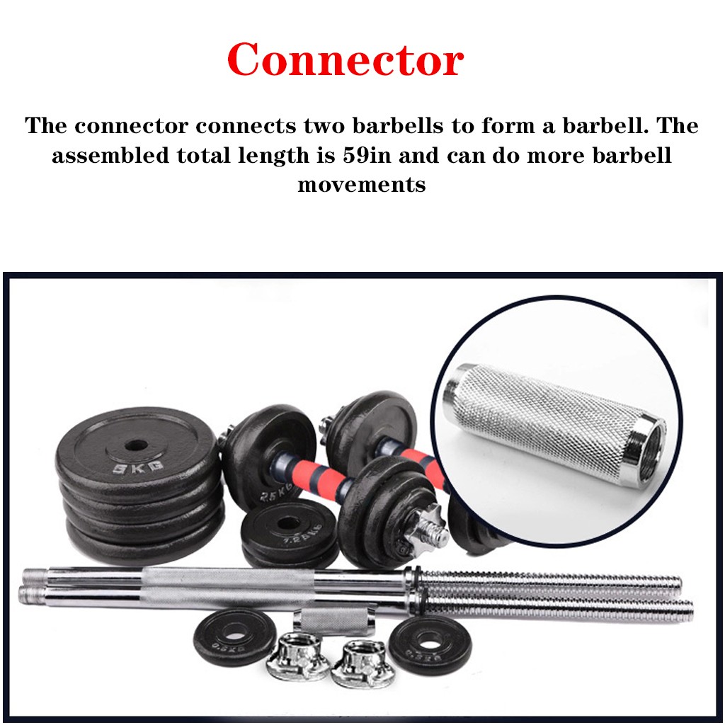 50kg Dumbbell Adjustable Weight Set Fitness Home Free Weight Set Dumbbell With Connecting Rod 50kg/110lb Us Stock#HWC