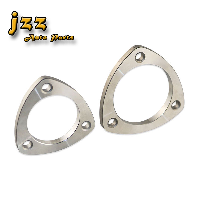 2pcs JZZ Car Accessories 2'' 2.8" 3" Stainless Steel triangular exhaust flange for car exhaust muffler