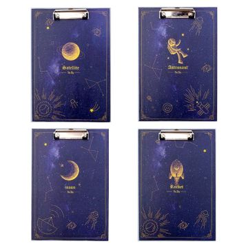 Creative Dream Starry Sky File Folder Clipboard A4 Writing Board School Supply G92E