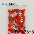 RV1.25-5 Red Insulated Crimp Ring Terminal Cable Wire Connector 100PCS/Pack RV1-5 RV