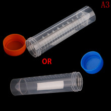 10pcs 50Ml Plastic Transparent Centrifuge Tube With Scale Free-standing With Screw Cap Laboratory School Educational Supplies A3