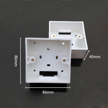 5pcs 86 Type Universal Socket Switch Electrical Mounting Box Flame Retardant Wire Junction Boxes PVC Bottom Box 86*86*40mm