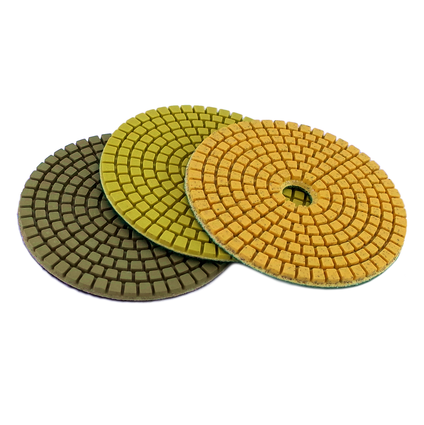 RIJILEI 17PCS 4 Inch Diamond Polishing Pad Kit 100mm Dry/Wet Polishing Pads For Granite Marble Concrete Floor Grinding Discs