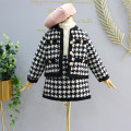 2020 Girls Classic Plaid Clothing Set Cardigan Jackets+skirts Baby Girl Kids Elegant 2pcs Suits Children Autumn Clothes Outfits