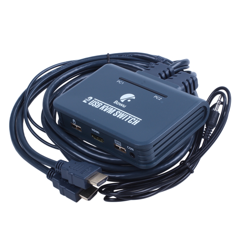 2 Port HDMI KVM Switch with Cables EL-21UHC