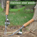 Spot Stainless Steel Hand Weeder Weeds Digging Puller Forked Head Weeds Remove Shovel Gardening Trimming Tools Hogard