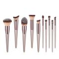 10pcs Makeup Brushes Wooden Foundation Cosmetic Eyebrow Eyeshadow Brush Makeup Brush Sets Tools Blending Brushes Makeup Kits