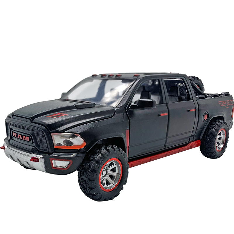 1:32 Simulation Alloy Car Model New Dodge-Ram TRX-Pickup Metal Car Model Sound And Light Pull Back Childs Boy Toy Car Gifts