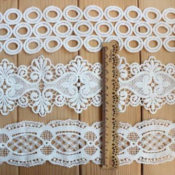 Cusack 2 yards Cream Lace Trim Ribbon for Garments Home Textiles DIY Crafts Trimmings Lace Fabric Milk Silk 3.5-7.7 cm 7 Models