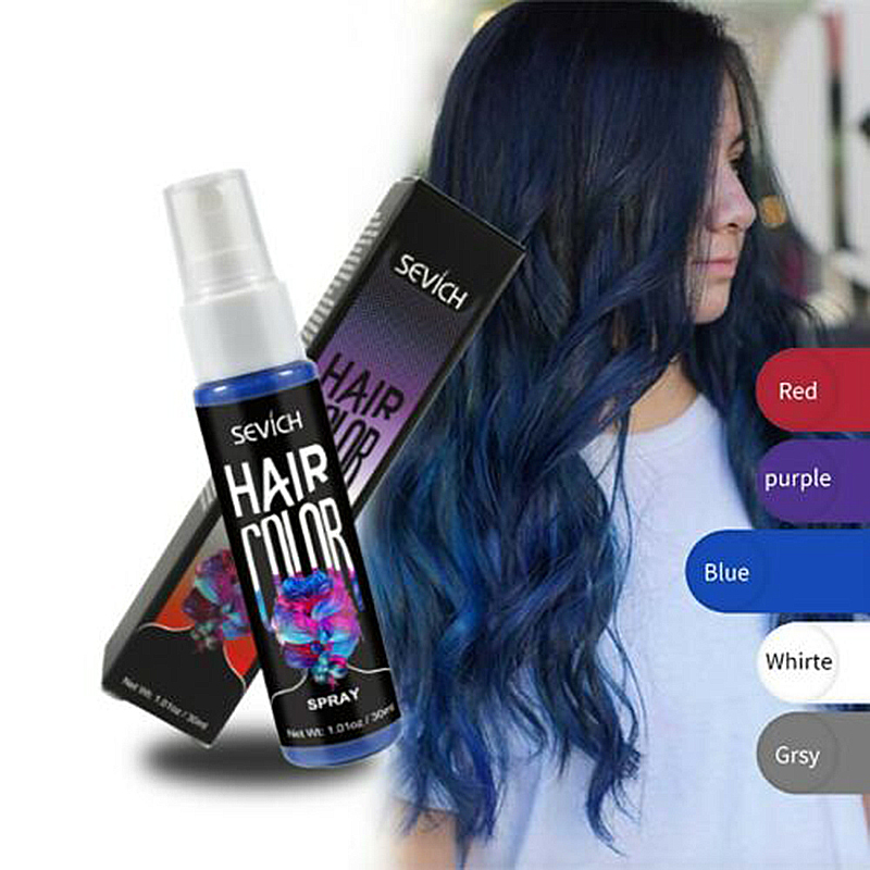 5 Colors Hair Spray Quick Spray Party Instant Hair Color Diverse Style Disposable Liquid Spray Hair Dye Hair Styling Art TSLM2
