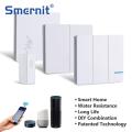 Smernit Wireless Switch 220v Smart Wifi Wall Switch Wireless Remote Control light Switches Waterproof Touch Push Button Switch