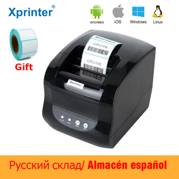 Xprinter Thermal Label Printer Barcode Sticker Receipt Printers 2 In 1 Print Bill Machine 20mm-80mm for Android iSO Windows