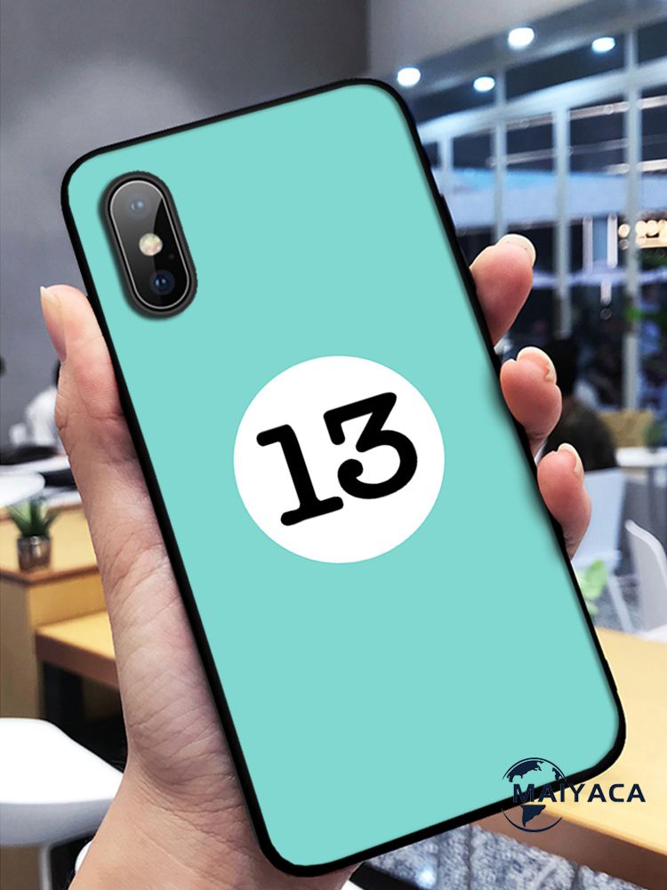 Trend For Men Fresh Blue Football Lucky Number Cellphone Case For Iphone 11 12 Mini Pro Max Cover For 7 8 Plus X Xs Max Xr