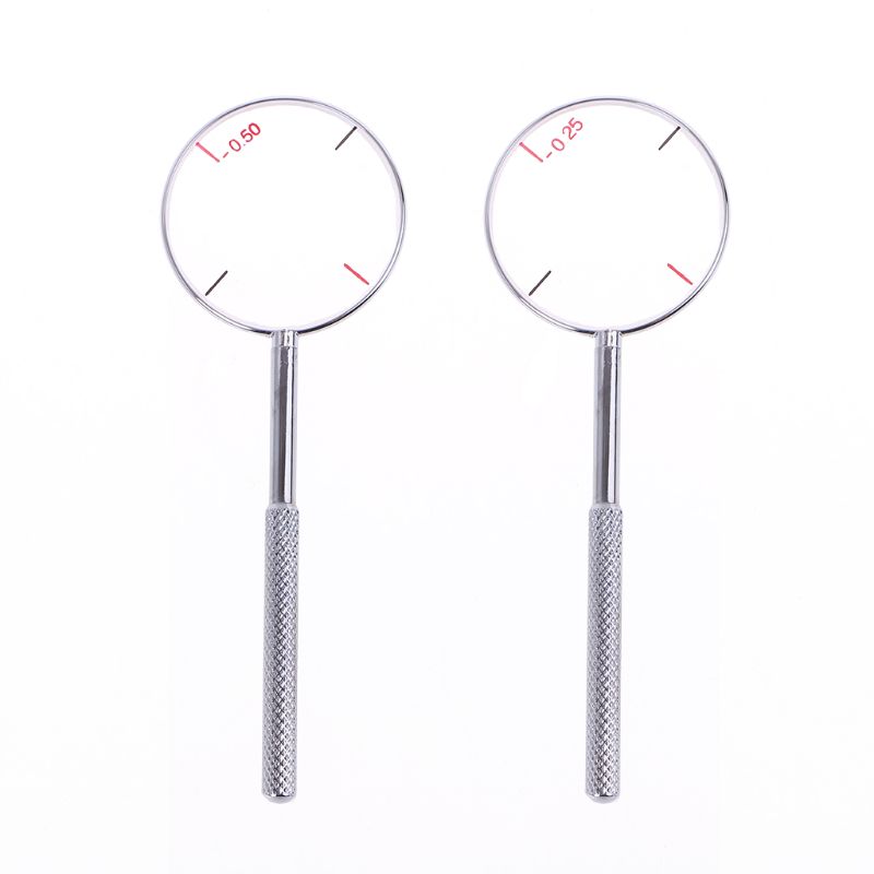 Round Optical Cross Cylinder Lens Tool Optical Instruments Ophthalmic Lens Diopters Optometry Accessories 0.25 / 0.50