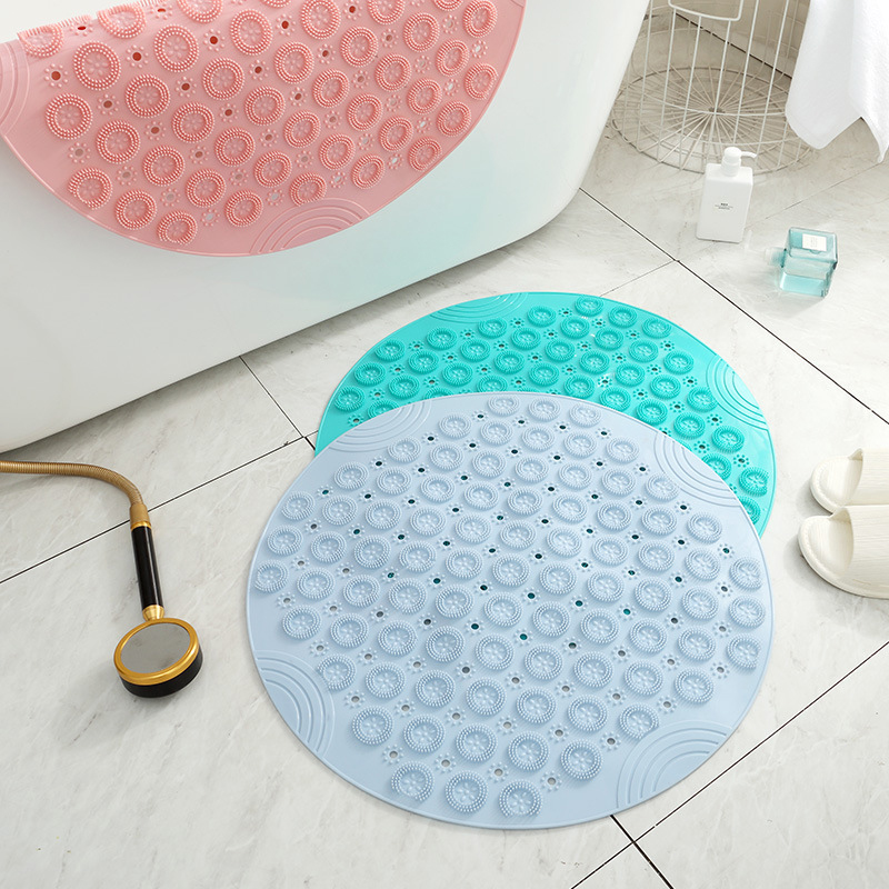 Safety Anti-slip Floor Mat Plain Oval Water Bath Bathroom Mat Tub Bath Shower Bath Carpet Bubble Mat Safety Anti-slip Mat