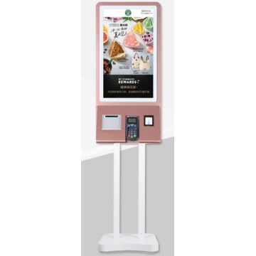 Restaurant Self Service shopping terminal payment kiosk with printer and 32 inch touch interactive digital signage