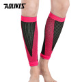 AOLIKES 1 Pair Gym Sport Football Shin Guard Protector Soccer Anti-crash Leg Calf Sleeve Compression Cycling Running Leg Warmers