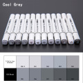 TOUCHNEW 12/30Color Cool Grey Marker Pen Dual Head Grayscale Alcohol Art Marker For Artist Design Set Manga Pen Art Supplier