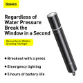 Baseus Car Safety Hammer Window Breaking Flashlight Portable Auto Glass Breaker Emergency Life-Saving Tools Car Accessories