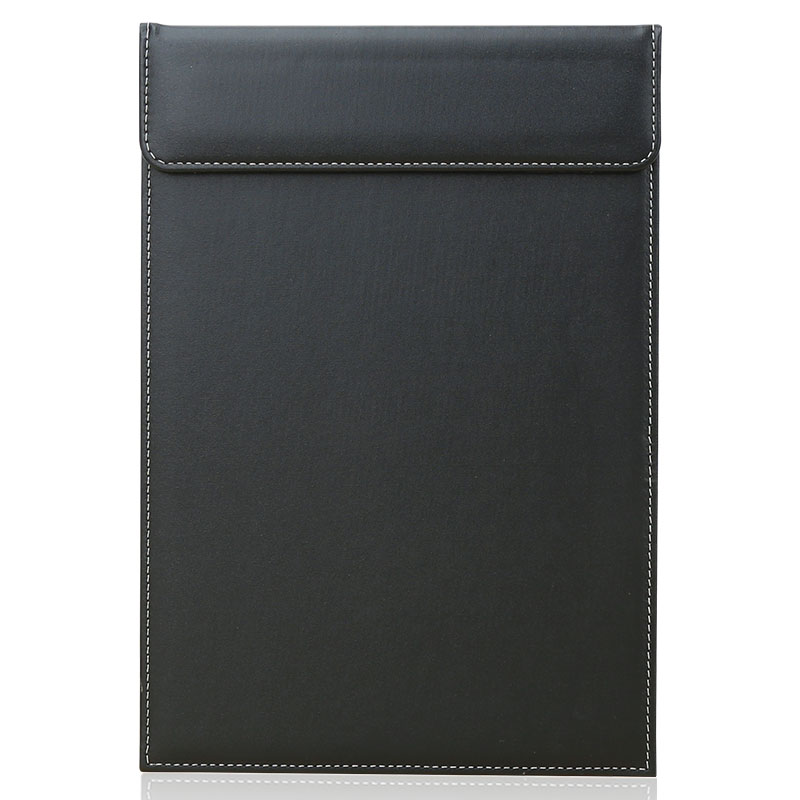 Office A4 PU Leather File Paper Clipboard Folder With Magnetic Clip A042 Black File Folder A4 Chipboard