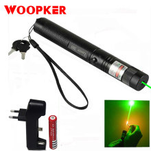 Powerful 5mW Green Laser Pointer 532nm 303 Laser pen Adjustable Burning Match With Rechargeable 18650 Battery