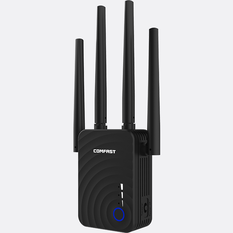 COMFAST CF-WR754AC 1200Mbps Wireless WiFi Range Extender 2.4Ghz /5Ghz Dual Band Repeater Signal Booster with 4 external Antennas