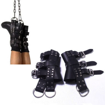 Suspension Hand Foot Bundle Bondage Slave Bdsm Adjustable Ankle Cuffs dults Sex Games Leather Slave Sex Tools Flirt For Couples.