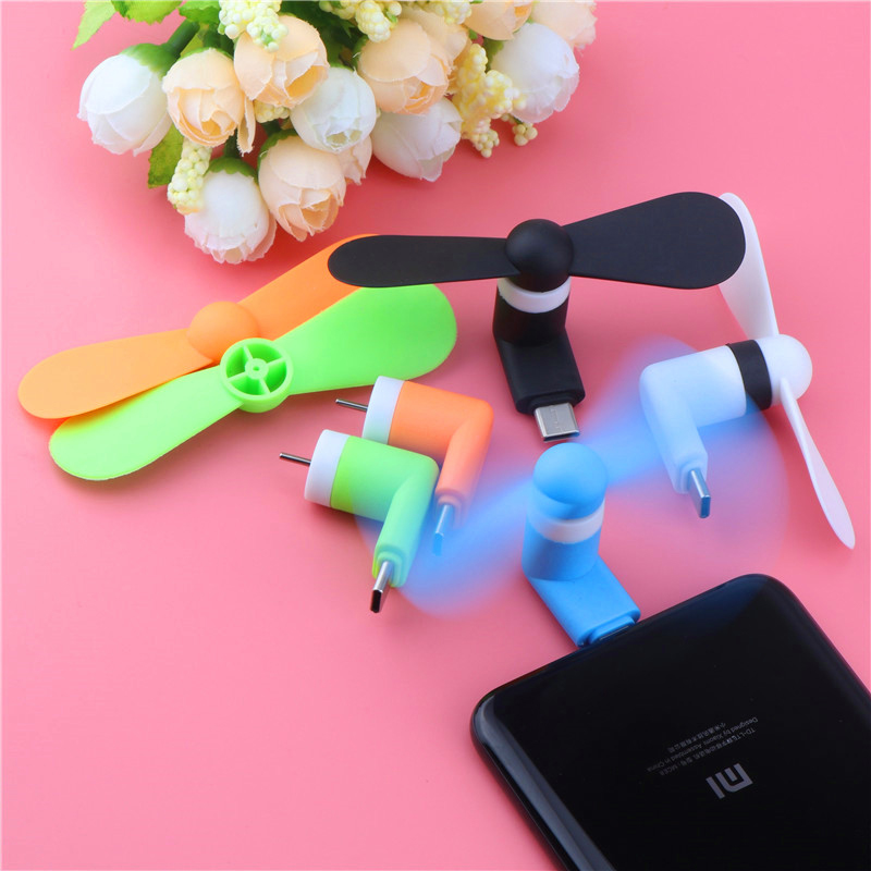 Mini Type-c USB Fan Flexible Cool Hand Fans For Xiaomi4c 5 5s 6 HuaweiP9 10 Type C Jack Interface Mobile Phone Fans USB Gadget