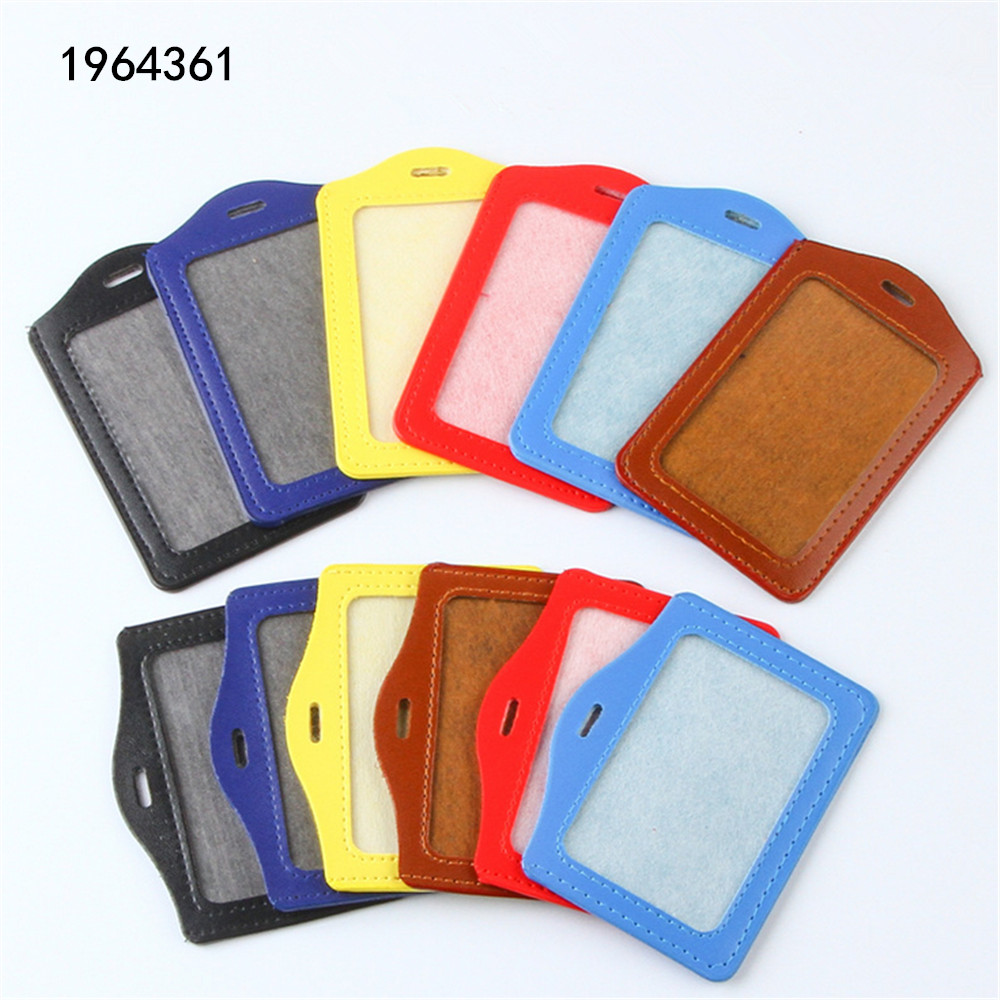 High quality 619 PU Material Horizontal and verticall Badge Holder Accessories School student office ID Bank Card Bus Card