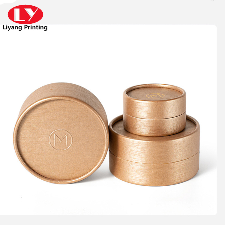 Round Box With Embossed Logo
