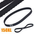 1X Rubber Transmission Belt 10mm 150XL037 Black Timing Synchronous Belt 75 Teeth Cogged Rubber Geared Drive Belt Black