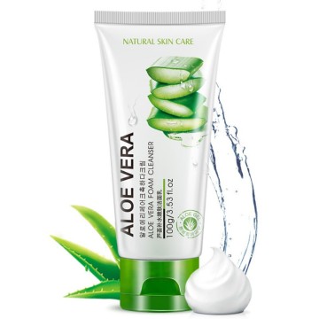 Face Deep Washing Aloe Vera Gel Facial Cleanser Foam Skin Care Solar Acne Cosmetic Nutritious Whitening Treatment