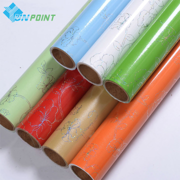 3M/5M Thick Laser Flower Pattern Wallpaper Roll Old Furniture PVC Self Adhesive Decorative Film Kitchen Cabinet DIY Wall Sticker