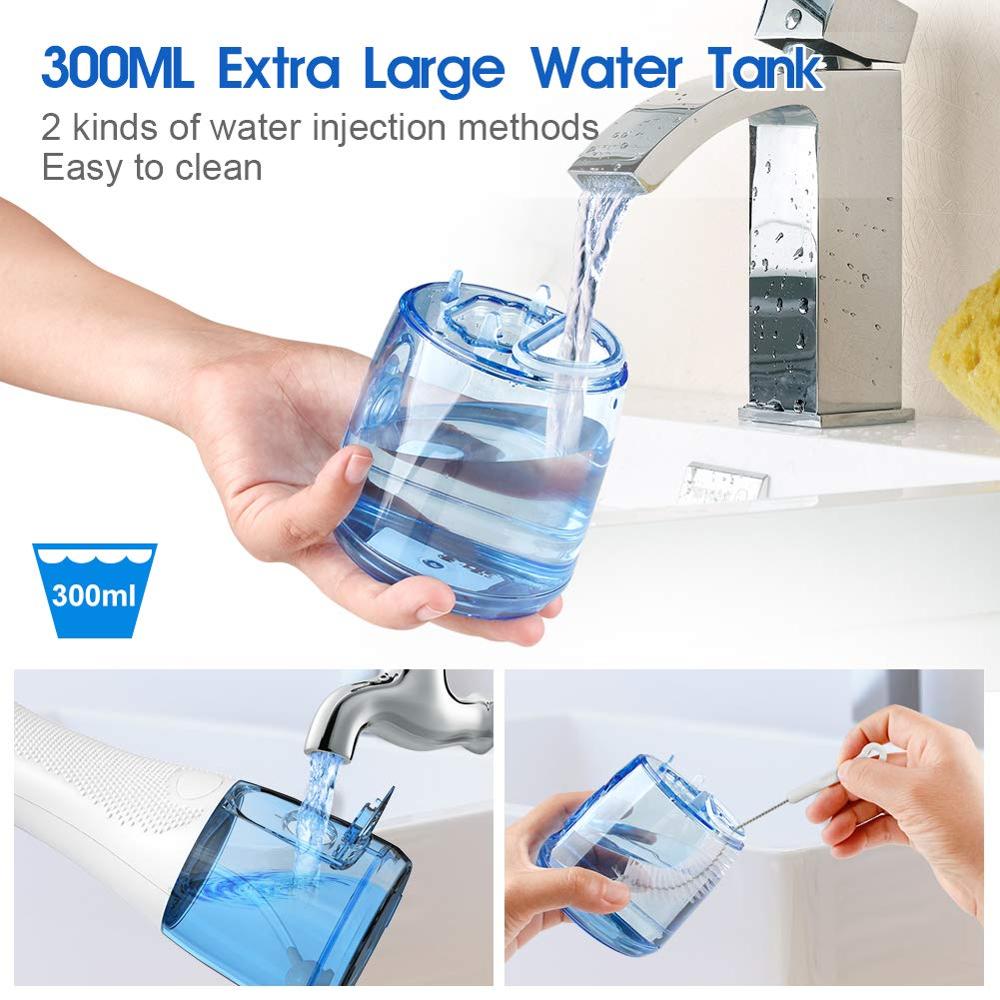 300ml Oral Irrigator USB Charging Waterproof Cleaning Teeth Water Dental Flosser Jet Portable Electric Irrigator for Men Women