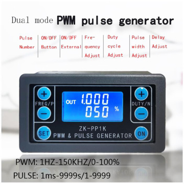 PWM Pulse Generator Frequency Duty Cycle Adjustable Module Square Wave Signal Generator ZK-PP1K New Original