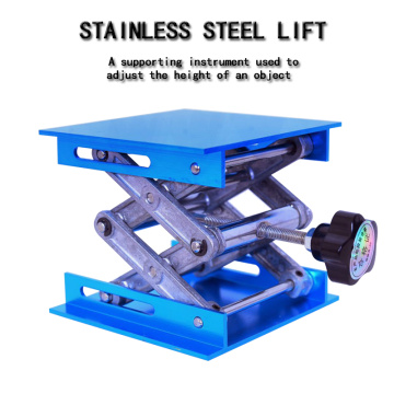 Aluminum Router Lift Table Woodworking Engraving Laboratory Lifting Stand Rack Manual Lift Platform Woodworking Benches